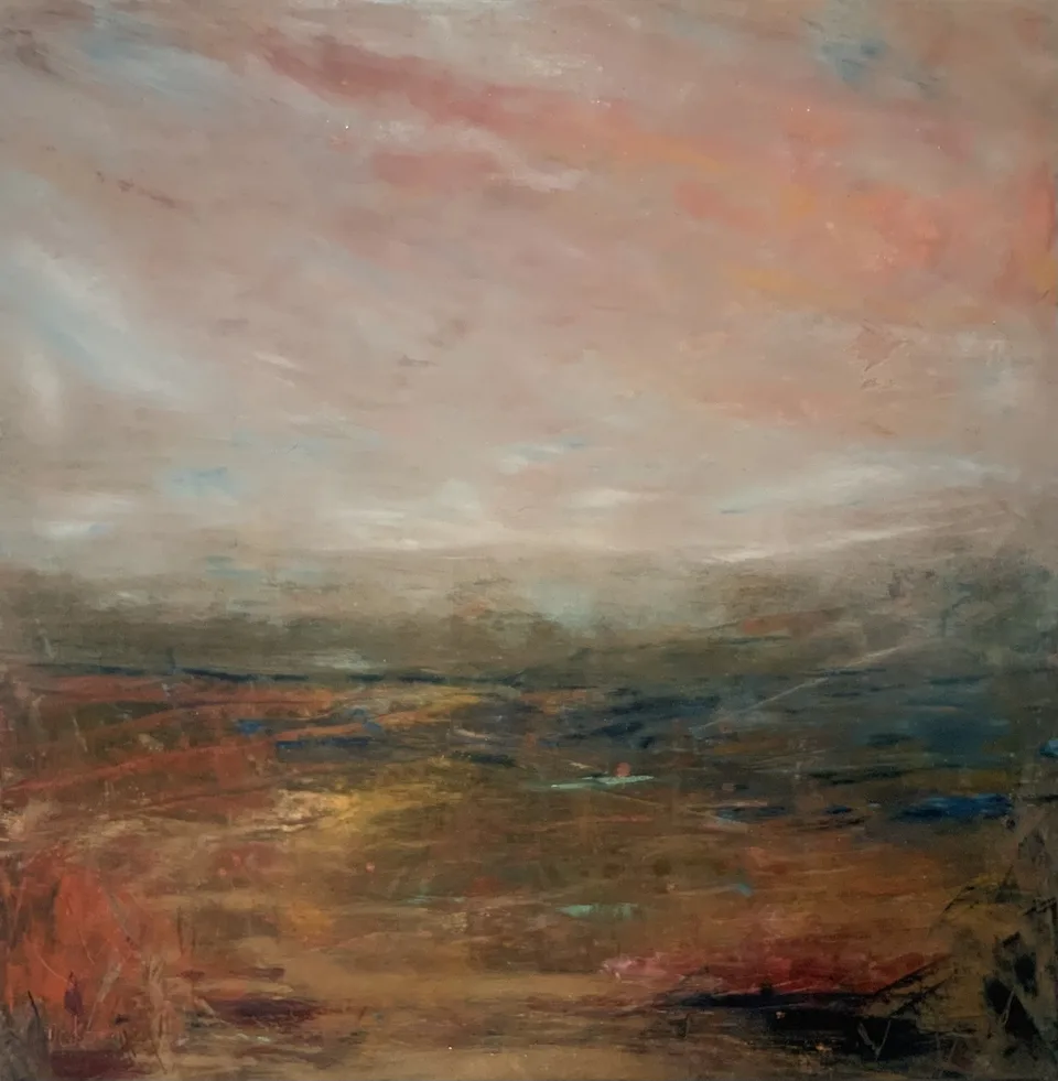 An Dath mu Dheireadh (The Last Colour), Oil and Cold Wax on canvas covered cradled panel